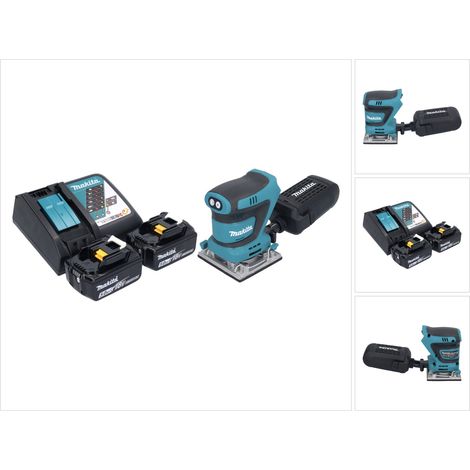 Lijadora vibratoria sin cable Makita DBO 484 RT 18 V 112 x 102 mm + 2 baterías de 5,0 Ah + cargador (1/5)