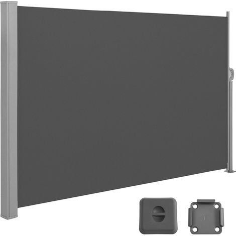 Songmics – Store latéral extérieur 160 x 400 cm – Tissu 220 g/m² avec revêtement PVC – Métal traité anti-corrosion – GSA564G01