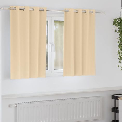 Cortinas opacas con cortinas Crema Poliéster