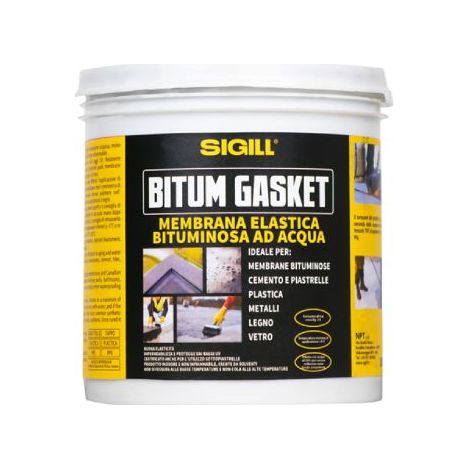 Mastic d'étanchéité bitumineux adhésif – Bidon 1 kg noir – Adhère sur tous matériaux – Pour chantiers humides et espaces confinés –