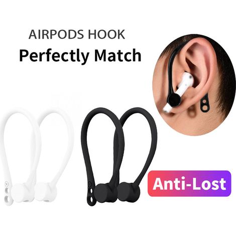 2 paires de crochets d'oreille pour casque Bluetooth Apple 1/2, anti-chute, support pour écouteurs pour la course à pied, le jogging et le cyclisme (1/5)