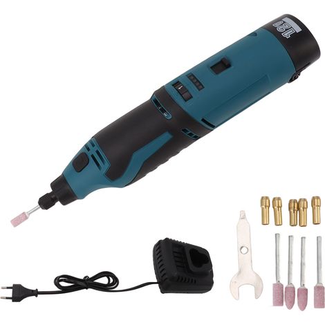12-V-Akku-Multifunktions-Rotationswerkzeug mit 6 Geschwindigkeitsstufen zum Polieren und Gravieren – Tragbare Poliermaschine mit 220-V-EU-Stecker