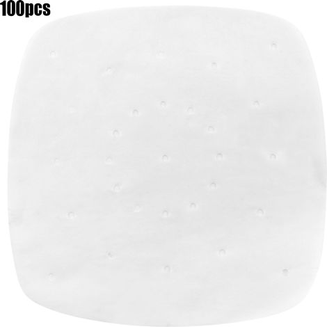 7,5-Zoll-perforiertes Dampfgarpapier für Heißluftfritteusen, Dampfgaren (weiß) (1/5)