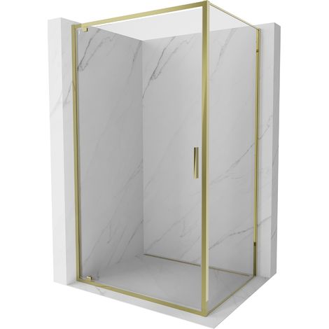 Mexen Exo Duschkabine, schwenkbar 70 x 100 cm, transparent, gold - 8181-070-100-50-00 (1/5)