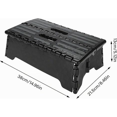 Folding Step Stool Plastic Step Stool Carry Handle Capacity Multi-Purpose Kitchen Bathroom Living Room Camping (1/4)
