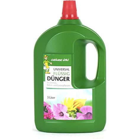 4x 3L Grüner Jan Flüssigdünger Zimmer-, Balkon- und Gartenpflanzen Blumen düngen