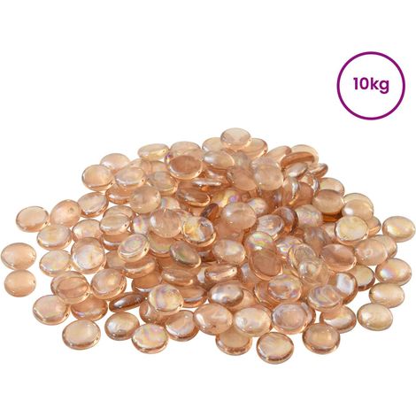 Pépites en verre déco pour vase et aquarium lisses rouge aqua 17-19 mm lot 10 kg (1/4)