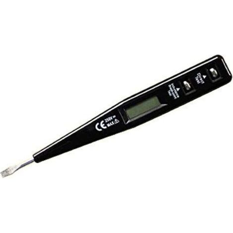 Digitaler Spannungsprüfer mit Stift-Schraubendreher-Sonde und Lichtdetektor / 12-220V elektrisches Voltmeter, Schwarz