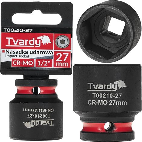 Vaso de impacto de 1/2" y 6 puntas, 27 mm, CR-MO (10/60) (1/4)