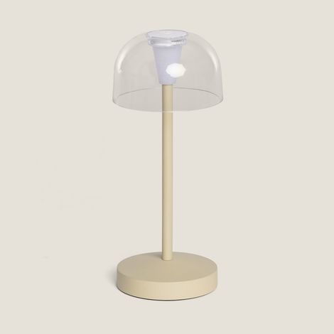 Lampada da Tavolo LED Portatile per Esterni con Batteria USB Ricaricabile Lendora Beige