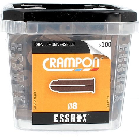 Scell-It – Lot de 100 chevilles universelles 8mm – Pour béton armé et maçonnerie – Charge maximale 50kg – Fixation rapide et durable