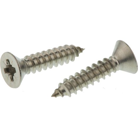 Vis autotaraudeuse RS PRO, N°No. 8 x 19mm, tête Fraisée, en Acier Inoxydable ( Prix pour Sachet de 100 )