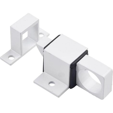 Porte automatiques à ressort en alliage d'aluminium, boulons de sécurité à fermeture automatique pour portes et fenêtres, (blanc) (1/5)