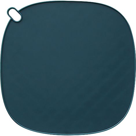 Lot de 2 sets de dessous de plat en silicone bleu foncé, résistant à la chaleur, antidérapant, suspendu pour plan de travail cuisine table repas. (1/5)