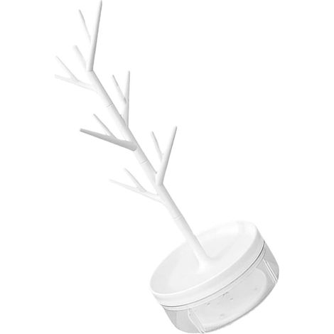 Arbre à bijoux pour colliers Présentoir à bijoux en forme d'arbre en métal blanc Support d'anneau d'arbre pour bracelets Organisateur décoratif pour chambre à coucher (1/5)