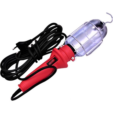Lámpara taller portatil casquillo E27 60w con interruptor y 5m cable 2x0.75 (1/3)