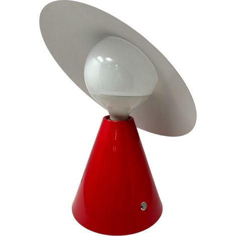 Lampada da tavolo decorativa con paralume a cappello orientabile stile contemporaneo lume da comodino E27 (1/5)