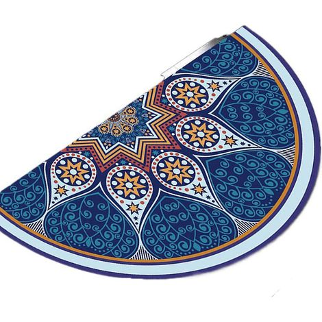 Tapis de sol semi-circulaire, tapis d'entrée antidérapant, paillasson de bienvenue pour terrasse - 40 x 80 cm - A (1/5)