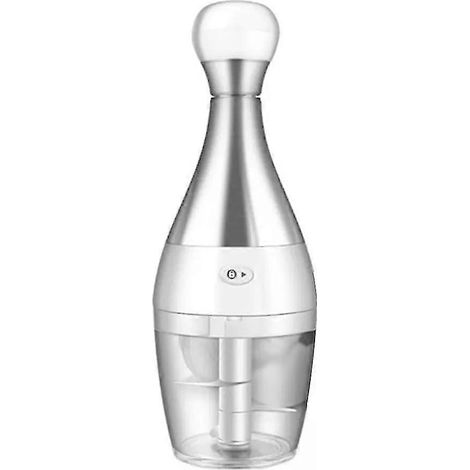 Hachoir à ail semi-automatique type boule de bowling, presse-ail en acier inoxydable 304, hachoir à légumes rapide, mélangeur à ail (1/4)