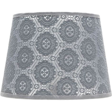 Lampenschirm Grau klein für E14 Tischlampe aus Spitze (1/5)