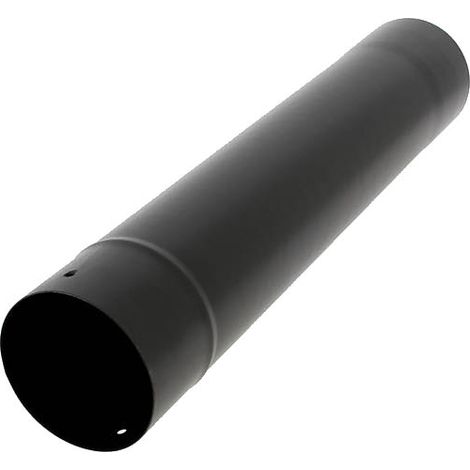 TEN – Tuyau gaz émaillé noir mat Ø97 x 50 cm – Acier émaillé résistant aux acides – Raccordement chaudières gaz, fuel, bois, charbon