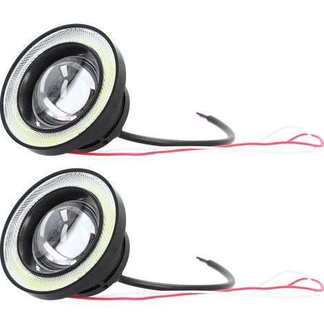 30W 3,5 pouces Anti-brouillard Avant LED 3200LM IP65 Étanche Universel Blanc Anneau Externe 12V (1/5)