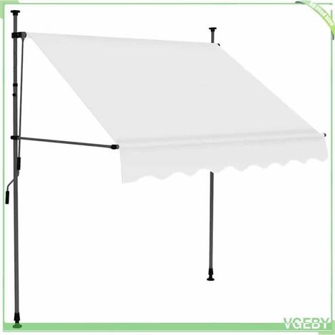 Auvent rétractable - FAFEICY - 145869 - 100 cm - LED solaire - Polyester hydrofuge (1/5)