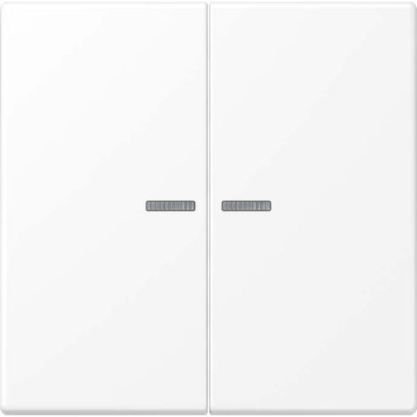 Jung Wippe für KNX Taster, F10, mit Lichtleiter, Duroplast lackiert, Serie LS, schneeweiß matt LS 102 KO5 WWM (1/2)