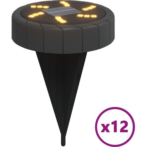 Lampes solaires de sol et piquets de sol extérieur 12 pcs (1/5)