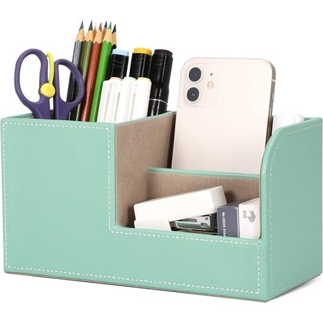Porte-stylo organisateur en cuir PU, pour la maison, le bureau ou un usage quotidien, pour une organisation pratique dans les environnements domestiques.-AquaForge (1/5)