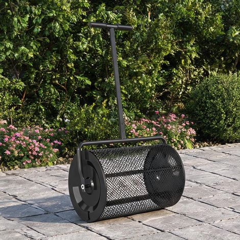 Épandeur à gazon ou compost sur roues panier 75 L métal 70 x 40 (1/5)