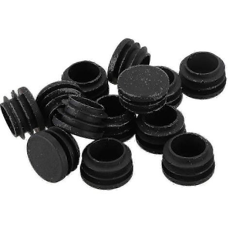 Bouchons d'extrémité ronds en plastique de 28 mm pour tuyaux et tubes, lot de 12 (1/5)