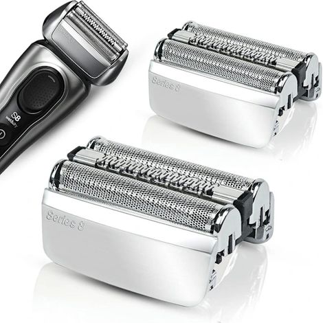 83M Lot de 2 - Têtes de rasage et lames de rechange pour rasoirs Braun Série 8 (8370cc, 8350s, 8320s, 8325s, 8340s) - Lot de 2 têtes de rasage et lames de rechange 83M (1/5)
