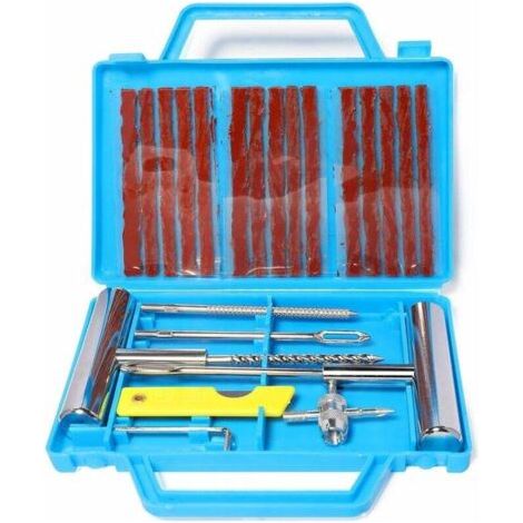Vtizikl22pcs Kits de réparation de pneus, Outils de réparation de pneus Lourds et Ensembles de réparation de pneus pour Voitures, Motos, camions, VTT, tracteurs, Camping-Cars (1/5)