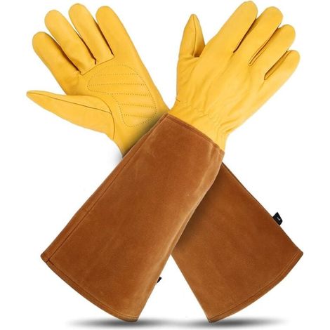 Gants De Jardinage En Cuir Taille L Résistants Aux Épines Et Coupures Pour Élagage Roses