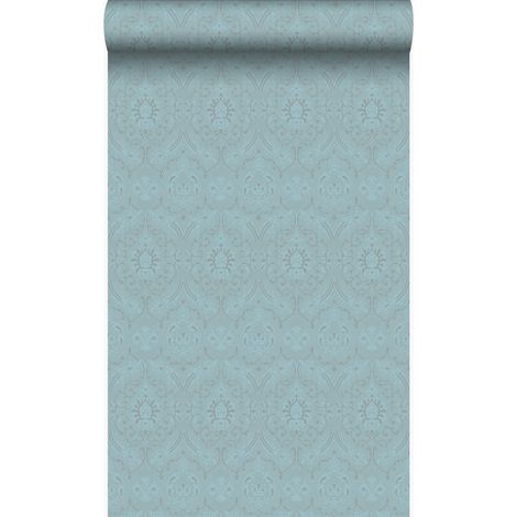 papier peint ornement bleu glace  - Origin Wallcoverings (1/5)