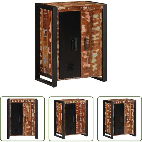 vidaXL Meuble bois - Buffet multicolore 55x35x70 cm bois massif récupération (1/5)