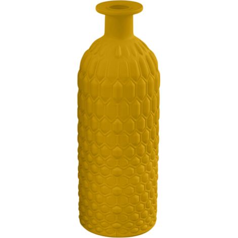 L'Arcolaio Matt Bottiglia Nido D'Ape 8,6 x 8,6 x 24,7 Cm Bomboniera / Centrotavola Giallo