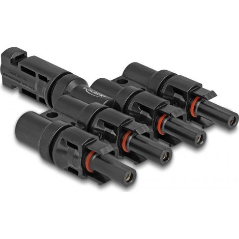 Changeur de genre de câble 1 x DL4 vers 4 x DL4, couleur noire, accessoire de connexion pour câbles audio et vidéo (1/4)