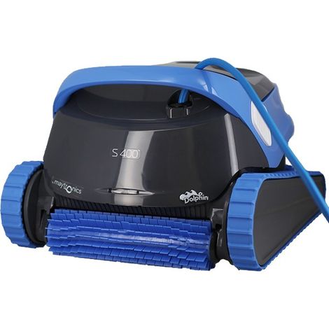 Maytronics Dolphin – Robot de piscine électrique pour piscines enterrées jusqu'à 15 m – Nettoyage complet fond, parois, ligne d'eau – Connecté Wi-Fi – Chariot inclus