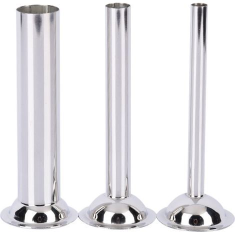 3-teiliges Wurstfüllrohr-Set, Wurstfülltrichter aus Edelstahl 12/19/32 mm für manuelle Wurstwölfe, Wurstfüllrohre, Fleischwolf-Füllwerkzeuge, Größe 5 (1/5)