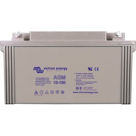 Victron – Batterie décharge lente 12V 130Ah – BAT412121084 – Plomb étanche AGM pour énergie solaire, camping-car, bateau (1/5)