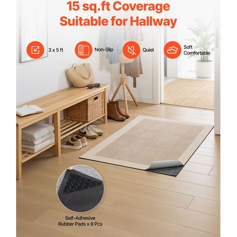 Sous Tapis Antidérapant 91,4x152,4 cm Sous-tapis en Feutre pour Protéger Maintenir Empêcher Tapis de Glisser sur Parquets, Carrelag… (1/5)