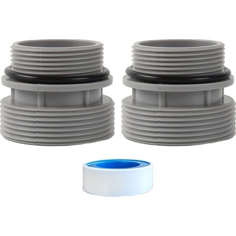 Kit de Conversion de Tuyau de Piscine de 40 mm à 3,8 cm, adaptateurs et Joints toriques pour Hors Sol, Lot de 2 (1/5)