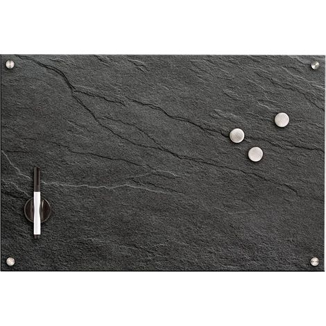 Lavagnetta Memo in Vetro Ardesia 60x40cm (1/5)