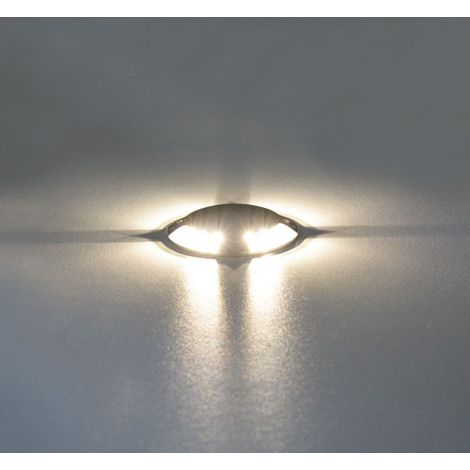 Spot LED 4 Diffuseurs DC/AC12V 1W 21lm 4x70° Etanche IP67 IK06 Ø70mm - Blanc Naturel 4000K