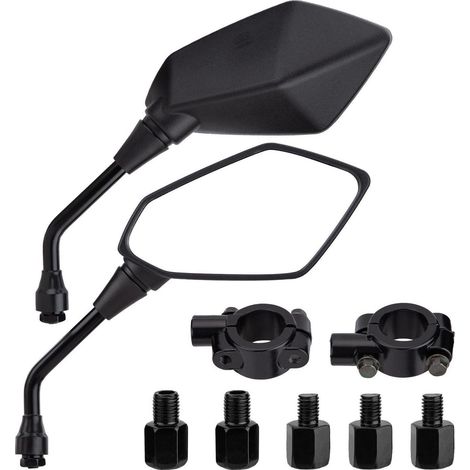 Motorrad Spiegel Set Universal M8 M10 Gewinde drehbar Hawk-Eye Design (1/5)
