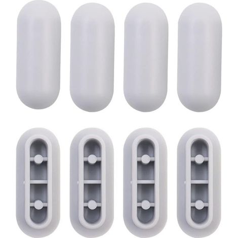 8 Pièces Tampon Universel pour Siège de Toilette Universel Chocs Kit de Tampon Abattant WC Plastique Toilette Pare-chocs Remplacement pour la Maison Hôtel et École (1/5)