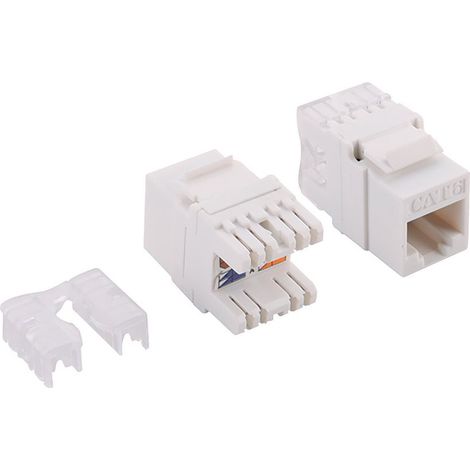 Connettore Keystone RJ45 UTP Cat.6 femmina, punch-down 180°