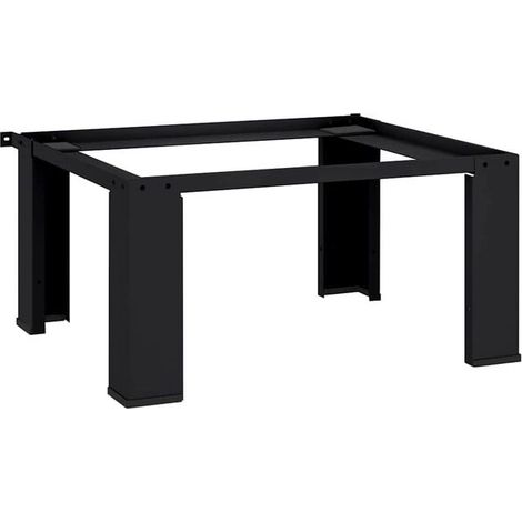 Socle pour machine à laver, noir, 64 x 55 x 32,5 cm, acier. (1/5)